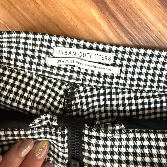 Urban Outfitters Black and White Check Stretch Pants - Picture 3 of 8